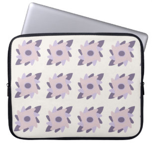 Paarse pastel decoratieve kleurrijke tegel laptop sleeve