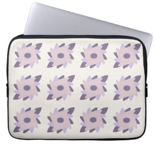 Paarse pastel decoratieve kleurrijke tegel laptop sleeve