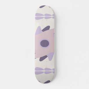 Paarse pastel Decoratieve kleurrijke tegel Persoonlijk Skateboard