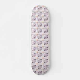 Paarse pastel Decoratieve kleurrijke tegel Persoonlijk Skateboard