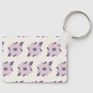 Paarse pastel Decoratieve kleurrijke tegel Sleutelhanger