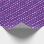 PAARSE PASTEL GECOLOREERDE HARTEN CADEAUPAPIER (Hoek)