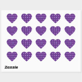 PAARSE PASTEL GECOLOREERDE HARTEN HART STICKER (Vel)
