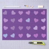 PAARSE PASTEL GECOLOREERDE HARTEN TISSUEPAPIER (Craft)