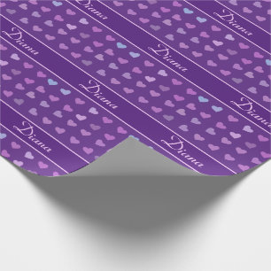 PAARSE PASTEL GECOLOREERDE HOORZITTEN GEPERSONALIS CADEAUPAPIER