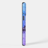 Paarse Pastel Glitter en Monogrammed Jewel iPhone Hoesje (Rechterkant)