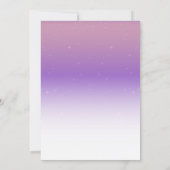 Paarse Pastel Glitter Glam Dress Sweet 16 Party Kaart (Achterkant)
