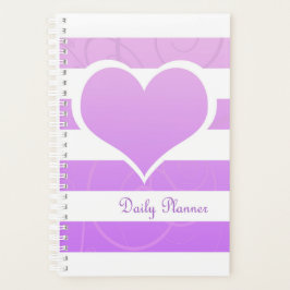 Paarse pastel hart planner