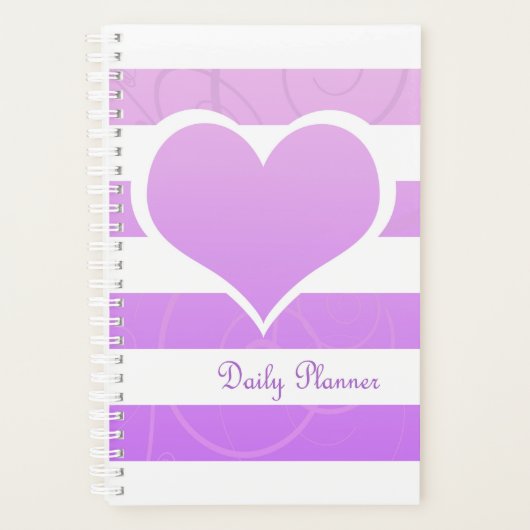 Paarse pastel hart planner (Voorkant)