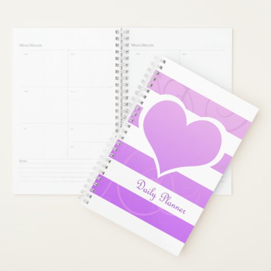 Paarse pastel hart planner (Display)