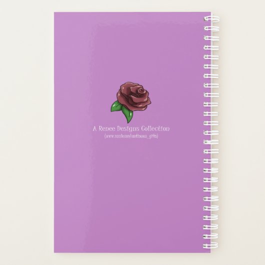 Paarse pastel hart planner (Achterkant)