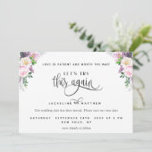 Paarse Pastel Laten we eens proberen deze liefde p Save The Date (Staand voorkant)