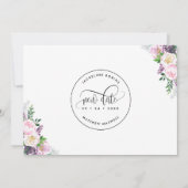 Paarse Pastel Laten we eens proberen deze liefde p Save The Date (Achterkant)