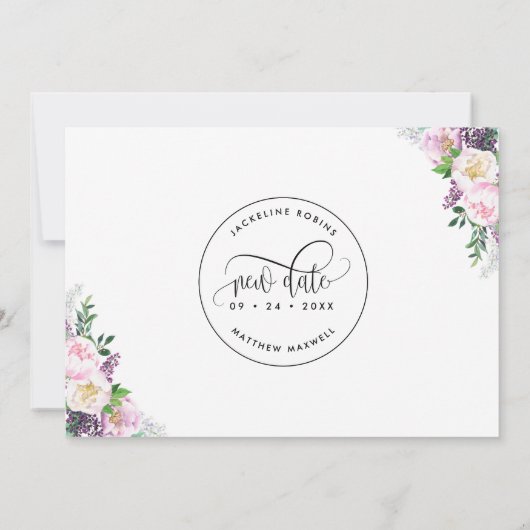 Paarse Pastel Laten we eens proberen deze liefde p Save The Date (Achterkant)