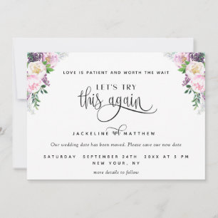 Paarse Pastel Laten we eens proberen deze liefde p Save The Date