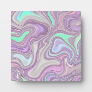 Paarse Pastel Marmer Golfpatroon Fotoplaat