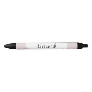 PAARSE PASTEL minimalistische stijlvolle naampen v Zwarte Inkt Pen