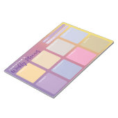 Paarse Pastel Roze Gele Gradiënt Weekblad Notitieblok (Schuin)