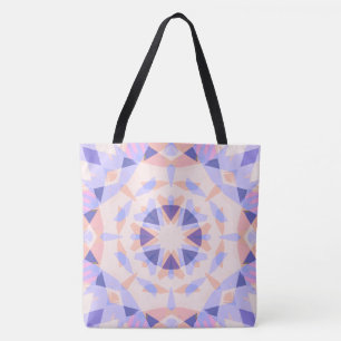  Paarse Pastel Roze Star Eclectic Beach Tote Bag