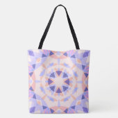 Paarse Pastel Roze Star Eclectic Beach Tote Bag (Achterkant)