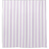 Paarse Pastel Strepen Patroon Moderne Geometrische Douchegordijn (Voorkant)