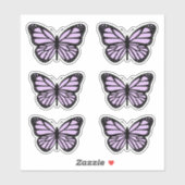 Paarse Pastel Vlinder Sticker Pack (Vel)