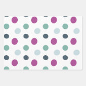 Paarse pastel voor kerstmis eenvoudig grappig inpakpapier vel (Voorkant 3)