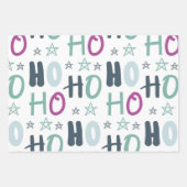 Paarse pastel voor kerstmis eenvoudig grappig inpakpapier vel (Voorkant 2)