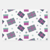 Paarse pastel voor kerstmis eenvoudig grappig inpakpapier vel (Voorkant)