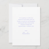 Paarse Pastel Watercolor Foto Bedankkaart (Achterkant)