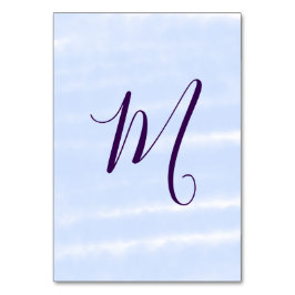 Paarse pastelkleur watercolor monogram naam letter kaart