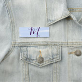 Paarse pastelkleur watercolor monogram naam letter naamplaatje (In situ)