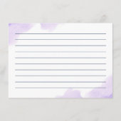 Paarse Pastelkleurige Bloemige Bruidsdouche Recept Informatiekaartje (Achterkant)