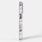 Paarse pastelkleurige decoratieve gekleurde tegel Case-Mate iPhone case (Achterkant / Rechts)