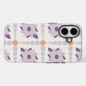 Paarse pastelkleurige decoratieve gekleurde tegel Case-Mate iPhone case (Achterkant (horizontaal))