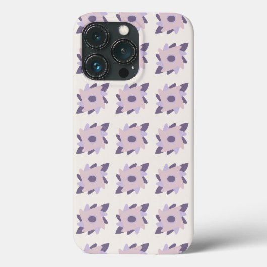 Paarse pastelkleurige decoratieve gekleurde tegel Case-Mate iPhone case (Achterkant)