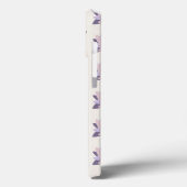 Paarse pastelkleurige decoratieve gekleurde tegel Case-Mate iPhone case (Achterkant / Links)