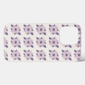 Paarse pastelkleurige decoratieve gekleurde tegel Case-Mate iPhone case (Achterkant (horizontaal))