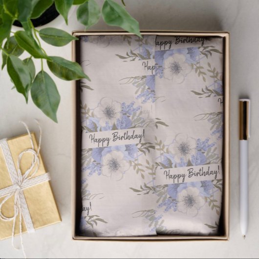 Paarse & Pastelkleurige Rozen Custom Tissuepapier