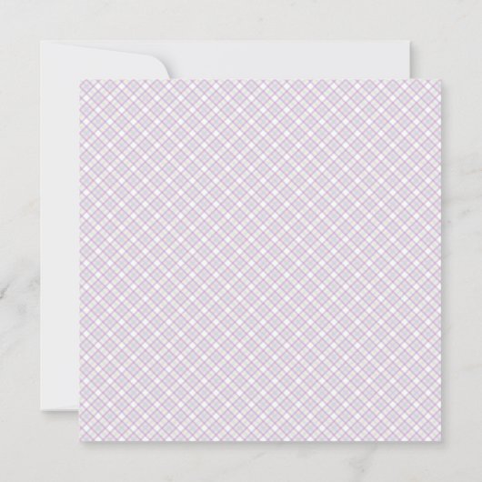 Paarse, pastels- en speldenuitnodiging kaart (Achterkant)