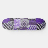 Paarse patchwork Skateboard Deck (Horizontaal)