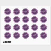Paarse patina: libel ronde sticker (Vel)