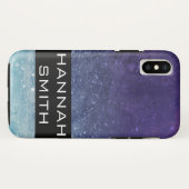 Paarse patronen / vintage Case-Mate iPhone case (Achterkant (horizontaal))
