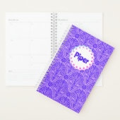 Paarse Patroon Boho Naam Planner (Display)