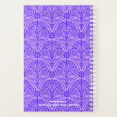 Paarse Patroon Boho Naam Planner (Achterkant)