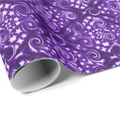 Paarse Patroon Decoratief Verpakkend Document Cadeaupapier (Rol Hoek)