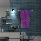 Paarse Patroon mini wilde bloem Bad Handdoek