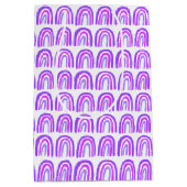 Paarse Patroon Regenboog Baby shower Gift Medium Cadeauzakje (Voorkant)