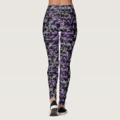 Paarse Patroon Vrouwen Camouflage Leggings (Achterkant)