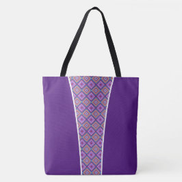 Paarse Patterned Canvas tas